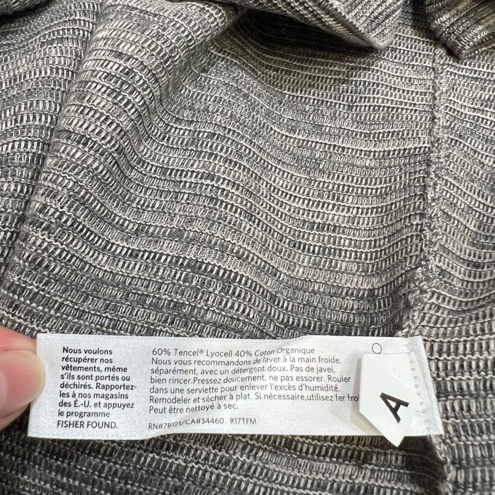 Eileen Fisher Notch Collar Cardigan Maple Oat‎ Open Front Grey Classic Work - Picture 12 of 12